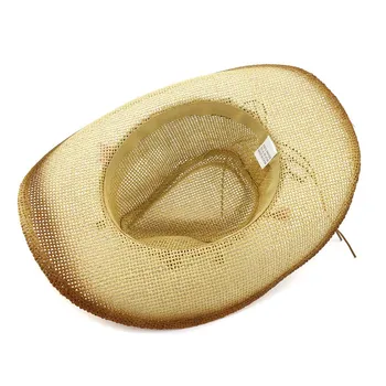 Bărbați și femei de pălărie de paie de moda de vest cowboy pălărie de paie mare margine largă parasolar stil de tineret pălărie HA13