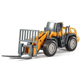 Copii nou-Asamblare DIY Mini Simulare Inerțiale Inginerie Model de Vehicul Buldozer cilindri compactori pentru asfalt Excavator Mașină de Jucărie Pentru Copii