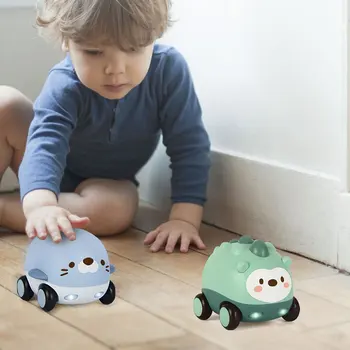 Montessori Jucării Moi, Mașini pentru Baby Boy Fata de 1 An Copii Vechi Muzicale Trage Înapoi Car Toddler Cadou de Ziua Juguete 0 12 24 Luni
