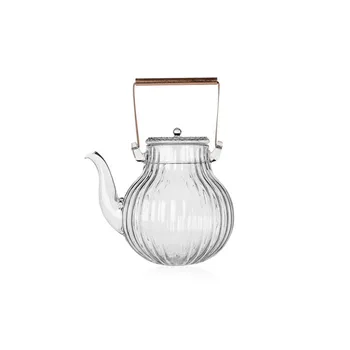 890ML Creative Ceainic de Sticlă Tiliang Oală de Sticlă Oală Flori Ceașcă de ceai Petale de Crizantema Cupru Mâner rezistent la Căldură de Sticlă Set de Ceai