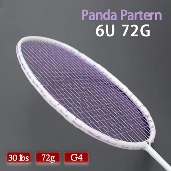 Fibra de Carbon Șir de Rachete de Badminton 22-30LBS Panda Partern Super Lumina 6U 72g G4 Racheta Profesionale Saci de Sport pentru Adulți