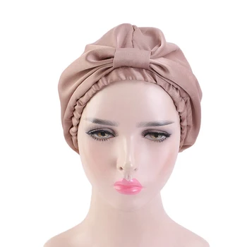 Femei Din Satin Cap De Somn De Noapte Pălărie Chimioterapie Cancer Turban Bonnet Capac Cap Înfășurați Beanie Chelioși Musulman Pierderea Parului Pălărie Islamice Arabe Capac