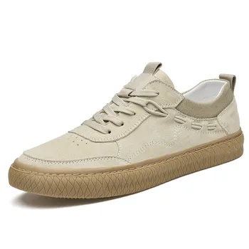 Noi Oxfords Barbati Pantofi Casual pentru Bărbați Respirabil Piele naturala Adidași Dantela-Up Culoare Solidă în aer liber Casual Pantofi de Lucru Adidași %