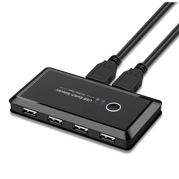 USB KVM Switch Box USB 3.0 2.0 Switcher 2 Porturi de Pc-uri de Partajare de 4 Dispozitive pentru Tastatură, Mouse, Imprimantă, Monitor Comutator Selector