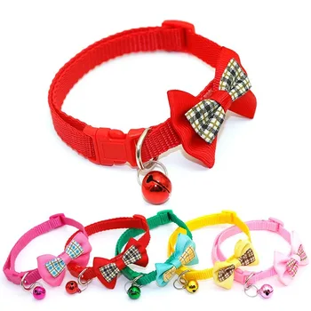 1 buc Noi Bomboane de Culoare Papion Reglabil Bell Bowknot Vânzare Guler cu Cravata Catelus Pisoi Pisică Câine Produse pentru Animale de companie Accesorii