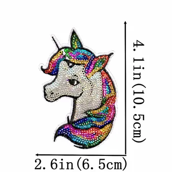 New Sosire Colorate, Paiete Unicorn Patch-uri pentru Haine de Fier pe Parches DIY Accesorii DIY Cusut Decor Aplicatiile 5Pcs/lot