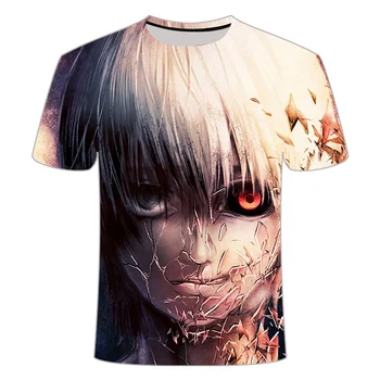 2021 Nou stil de Vară lupta Anime Tokyo Ghoul T Cămașă Bărbați Femei Topuri Băiat 3D Moda T-Shirt Casual Barbati haine Streetwear