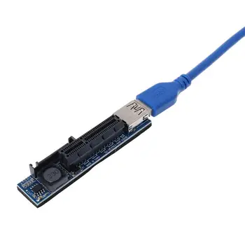 Adauga Pe Card PCI Express USB 3.0 Adaptor de Fonduri Extender PCIE Riser Card USB 3.0 PCI-E SATA PCI E Riser PCI Express X1 la X4