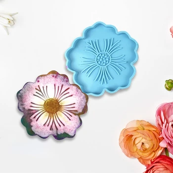 Meserii DIY Decorare de Flori Coaster Rășină Epoxidică Mucegai Cupa Mat Pad Silicon Mucegai X7YC