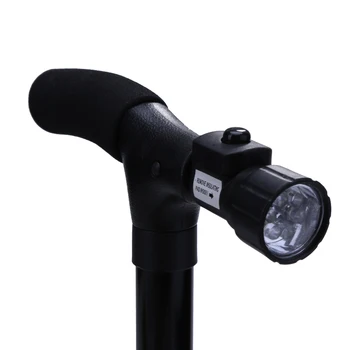 Pliere baston Pliabil Usor Telescopic Baston cu LED-uri de Lumină pentru Familia Vârstnicului în aer liber Camping Accesorii