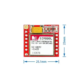Cel mai mic SIM800L GPRS Modul GSM Micro SIM Card Core Bord Quad-band TTL Serial Port pentru arduino Cartele Sim Adaptoare