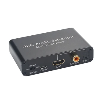 192KHz ARC Adaptor Audio HDMI Audio Extractor Digital la Analogic Audio Converter DAC SPDIF Coaxial RCA-3.5 mm Jack de Ieșire