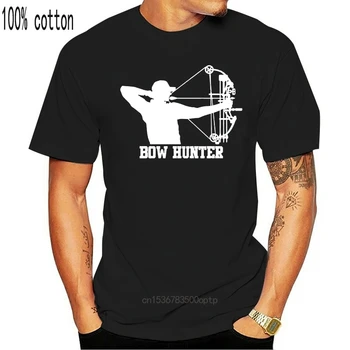 2019 Moda Bumbac Maneca Scurta Tricou Vara Bow Hunter T-Shirt De Vânătoare Cerb Drepturile De Arma Cina Tați Cadou De Ziua T-Shirt