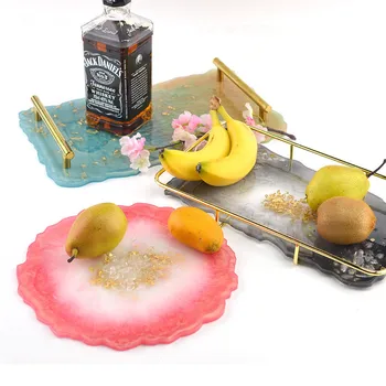 Mare roller-Coastere Rășină Mucegai Mucegai Silicon Platou cu Fructe Ceașcă de Ceai Mat Tava de Mucegai DIY Arta Meserii UV Epoxidice Instrument de a Face cu 2 Mânere