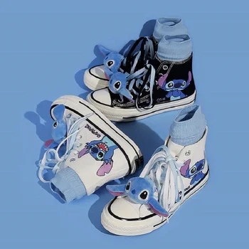 Anime Lolita High Top Apartamente Panza Pantofi de Vară Cuplu Student Adidasi Femei Tendință Graffiti Pictat Drăguț Pantofi Casual