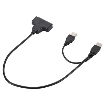 USB 2.0 SATA 7+15Pin La USB 2.0 Cablu Adaptor Pentru 2.5 HDD Laptop Hard Disk Driver9 480Mbps Hard Disk SATA Cablu