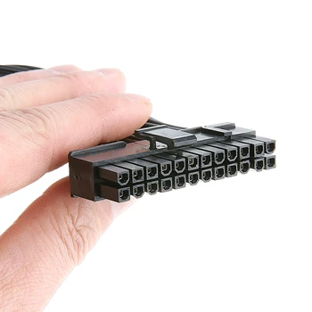 30CM Dual PSU Cablu Extensie Adaptor 24Pin Alimentare Sincronizatorului Începe Cablu Adaptor Pentru Calculator