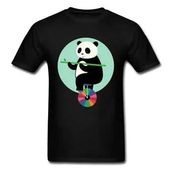 Panda Print T-shirt Man Tricou Învețe Pentru a Echilibra Viața Ta Oameni Hip Hop Topuri & Tricouri Crewneck de ANUL NOU ZI de Bumbac, Camasi de Vara
