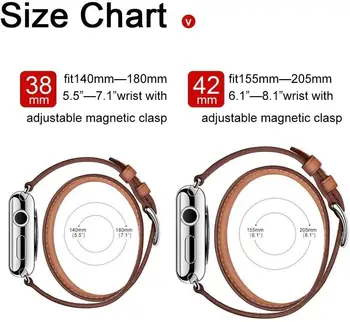 Din piele Curele de Ceas pentru Apple Watch 42MM 38MM 44MM 40MM Dublu Loop Ceas Benzi Bratara pentru Iwatch SE 6 5 4 3 4 Genuine piele