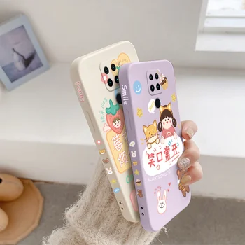 Plin de viață Bunny Telefon Caz Pentru Xiaomi Redmi Note 10 10 9T 9 8 7 Pro MAX Redmi 9 9A K40 K40pro K20 K30 Lichid cu Capac de Silicon