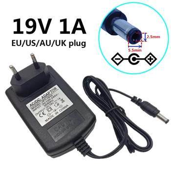19V 1A AC-DC Adaptor de Alimentare 19V1A 100V-240V Convertor Adaptor 19 Volți 1000mA UE NE-a UNIT AU Plug 5.5mmx2.1 mm-2.5 mm