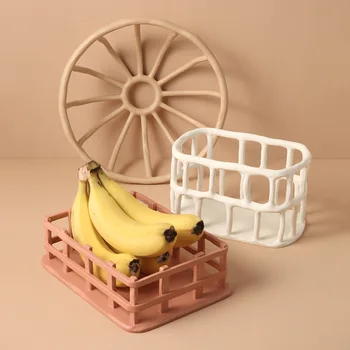 Nordic Creative GOL Rășină Tava de Fructe Acasă Living Pridvor Desktop Platou cu Fructe Gustare Bomboane Castron Mobilier Meserii