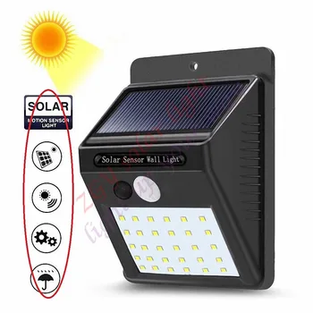 1-4BUC LED Solar Lămpilor electrice Solare de Mișcare PIR Senzor de Lumina de Perete rezistent la apa IP65 de Securitate în aer liber Lampa de Gradina Strada Lumină interioară