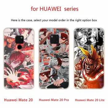 Silicon moale Caz Pentru Huawei Mate 30 20 10 Lite Pro 20X S Y9 2018 2019 NOVA 3 3i 4 negru Japonia Anime Eroul Meu mediul Academic