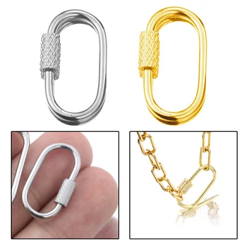 Micro Șurub de Blocare a Lanțului de Spirală Incuietoare Cataramă de Închidere DIY Bijuterii Inel de chei Consumabile