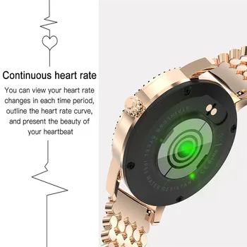 Împânzit cu diamante Ceas Inteligent 2021 Pentru Femeile Minunate din Oțel Ceas Sport IP68 rezistent la apa de Fitness Brățară Rata de Inima Smartwatch