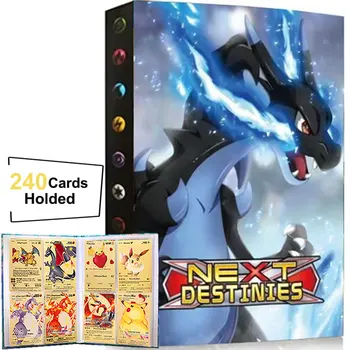 240Pcs Carduri Harta Colecții de Liant Pokemon Album Carte Folder Copil Pokemon Cartelei Joc Încărcat Lista Jucărie Cadou de Ziua de nastere