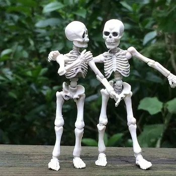 Halloween Mobile Schelet Uman Model Craniu Intreg Corpul Mini Figura Jucărie Halloween Flexibil Umane Anatomice Anatomia Osoasă