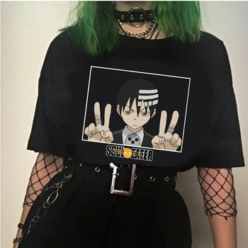 Soul Eater Anime Japonez T Shirt Barbati T-shirt Echipajul Gât Moale Montate Manga Anime Amuzant Tricou Haine