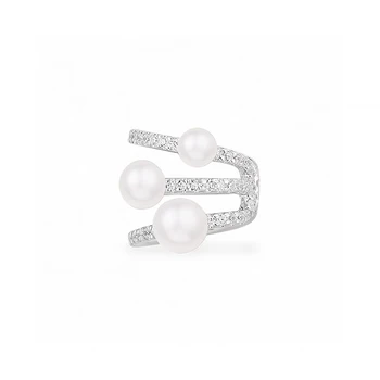 Perla Linie ureche clip 925 de argint pur micro încrustat zircon rafinat personalitate de moda elegant high-end femei
