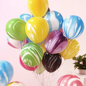 5pcs 12 inch Bomboane Culori Pictura Agat Baloane Colorate Nor Balon cu Aer Petrecere de Ziua Curcubeu Balon Decor Balcon