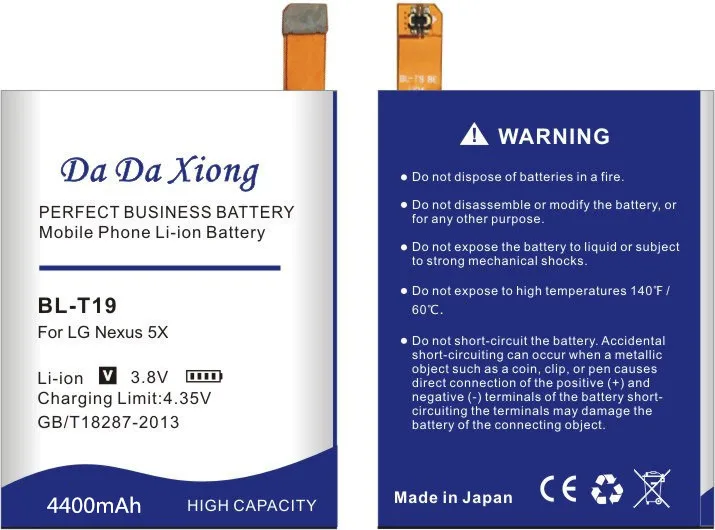 Da Da Xiong 4400mAh BLT19 BL-T19 Baterie pentru LG Nexus 5X H790 H791 H798 bateria Telefonului