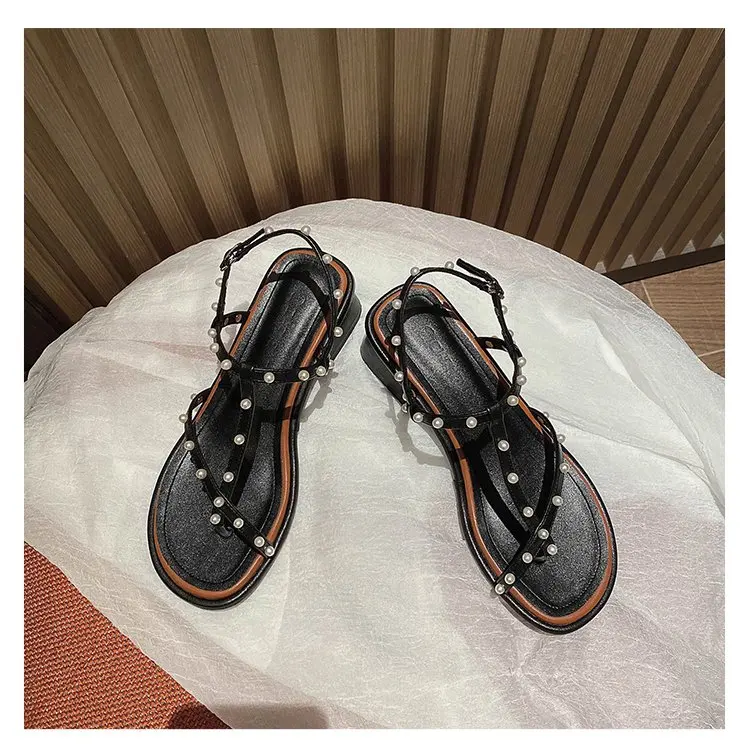 Vara 2021 Bej Cu Toc Sandale Transparente Pantofi Cataramă Curea Med Platforma De Moda Negru Nou Gladiator Plaja