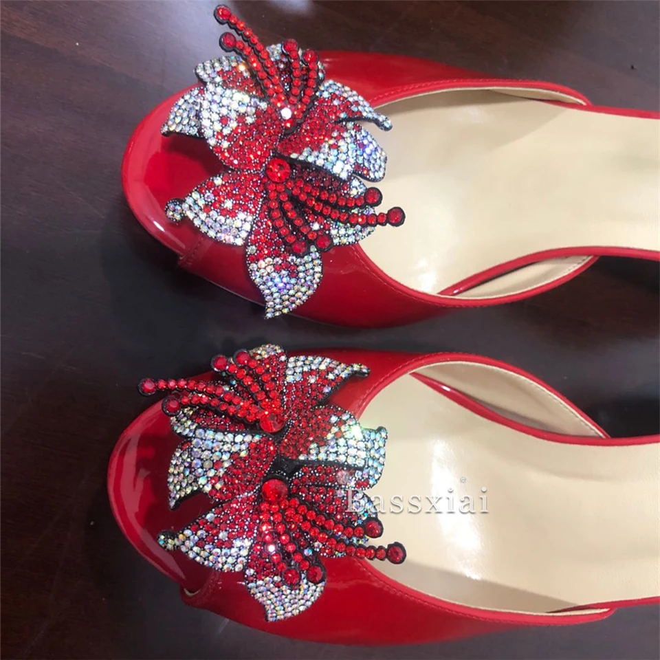 Bijuterii Stras Floare Decor Sandale Femei Cu Diamante Sferice Toc Din Piele De Brevet Open Toe Pantofi Advanced Installer Catâri Doamna