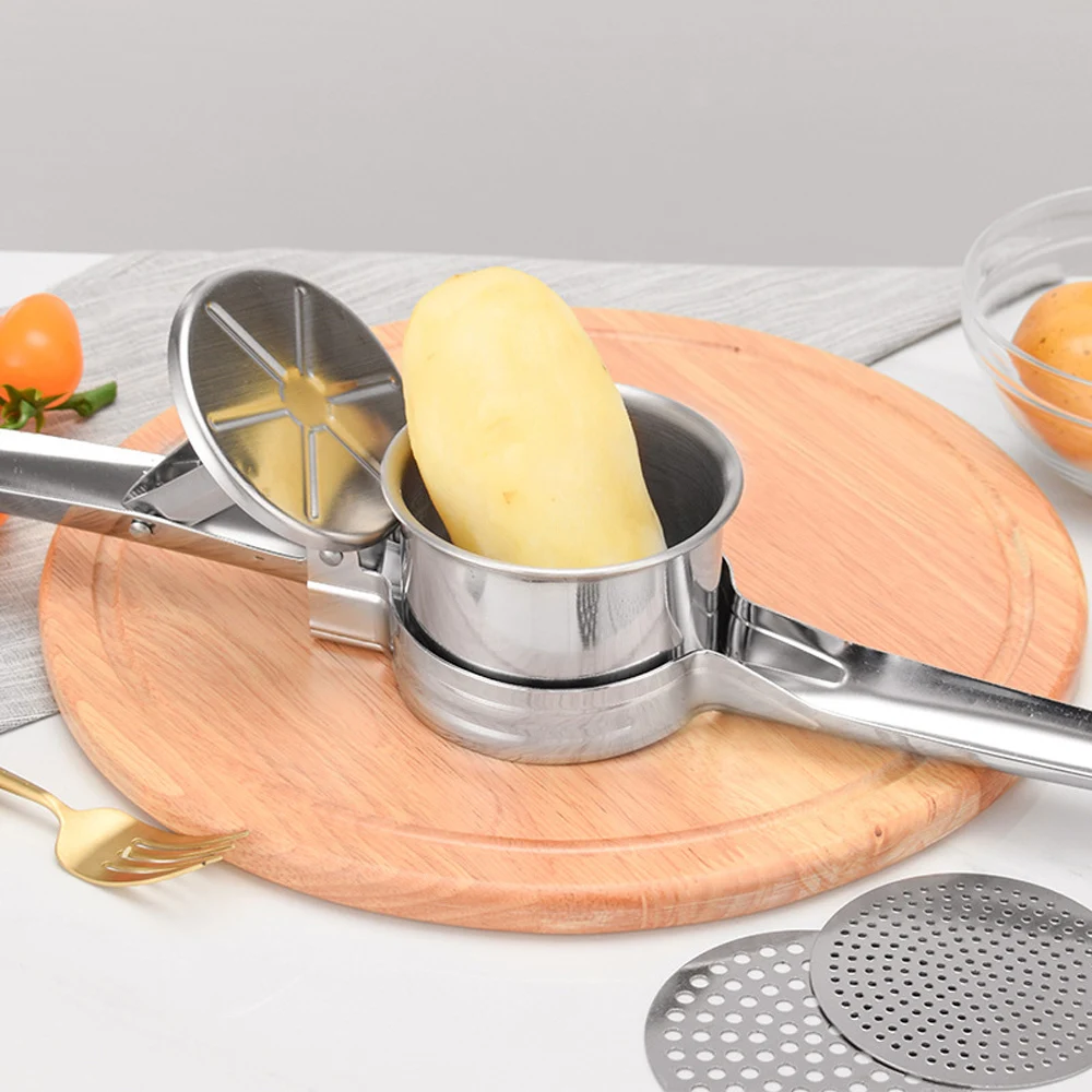 Din Oțel Inoxidabil De Presă De Usturoi Concasor Gadget-Uri De Bucătărie Și Accesorii Mașină De Tocat Cartofi Pentru Bucătărie, Ustensile De Suc Storcator De Instrumente