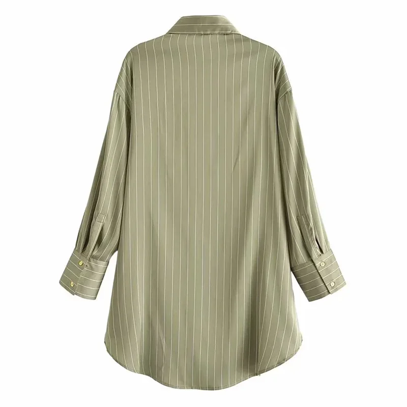 TRAF Za Bluza Femeie Supradimensionate Mult de Femei de Top de Primăvară 2021 Stripe Loose Button Up Shirt de sex Feminin Tiv Asimetric Elegant Tricou Vintage