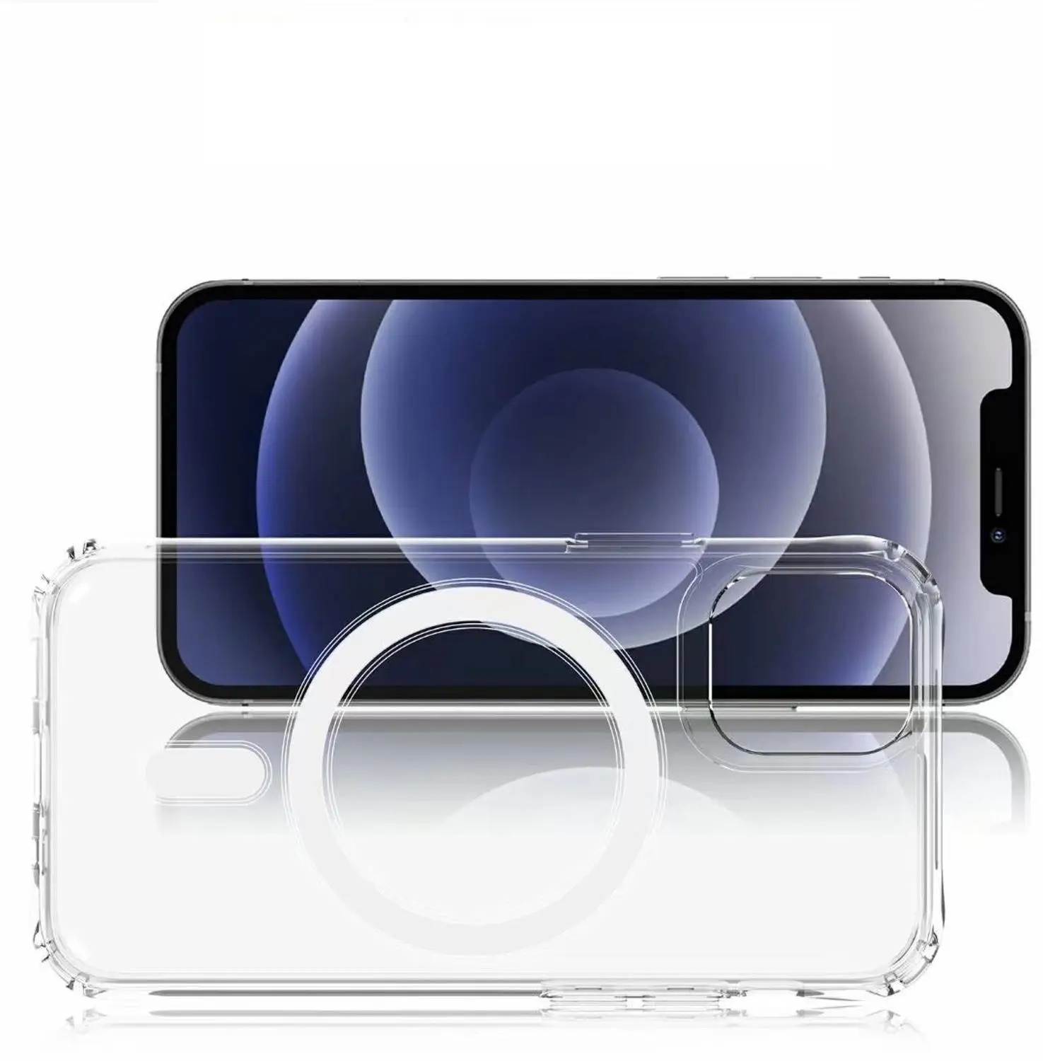 Magsafe Caz Pentru iPhone 12 Pro Max Suport de Încărcare Wireless Capac transparent Pentru iPhone 12 Mini