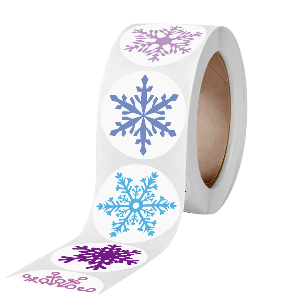 100-500PCS 2.5 cm Culoare Fulg de zăpadă Vesel Christomas Sticker Cadou de lipire a plicurilor cu Eticheta Decoratiuni Papetărie Autocolant