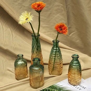 Camera De Zi De Decorare De Sticlă, Vaze Pentru Aranjamente Florale Verde Vaza Decor Acasă Accesorii Terariu De Masă Decorative