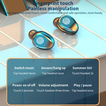 Cască Bluetooth Comună Muzica Telefon setul cu Cască Căști F9 In-ear Wireless Sport Cască TWS Stereo Căști Bluetooth