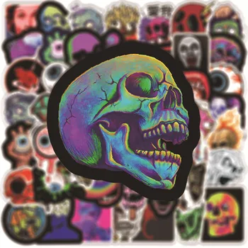 10/50pcs/set Desene animate Scheletul Craniului Teroare Seria Gothic Graffiti, Stickere Pentru Laptop Amestecat Jurnale de Bagaje Casca Skateboard