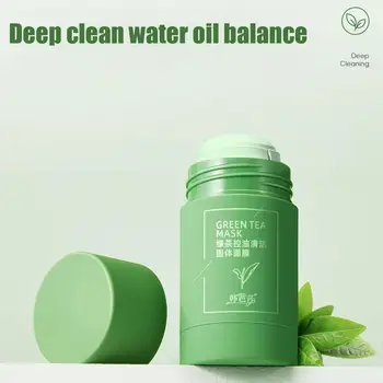 Ceai verde curățare masca de purificare lut stick masca de îngrijire a feței cu ulei de control anti-acnee de îngrijire a pielii de frumusete de albire