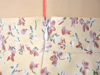 Falda de verano con estampado Florale para mujer, R43Vestido corto de lunares de cintura alta