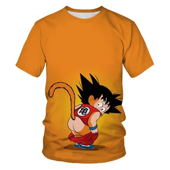 2021 Noua Moda de Vara Tricou pentru Bărbați T-shirt Anime Goku Caracter Imprimate 3D pentru Copii Casual Maneca Scurta Top Supradimensionat tricou