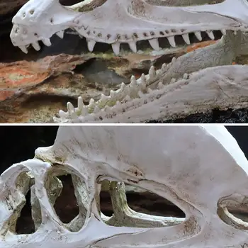 Acvariu Dinozaur Cap De Craniu Ornament Creative Rășină Schelet De Tyrannosaurus Figurina Pentru Decoratiuni De Halloween Sculptura Noi