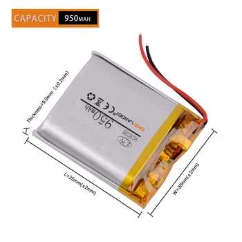 3.7 V, 950mAh baterie Reîncărcabilă li-Polimer Baterie Li-ion Pentru Tablet PC Power bank mobile electronice parte DIY 903035